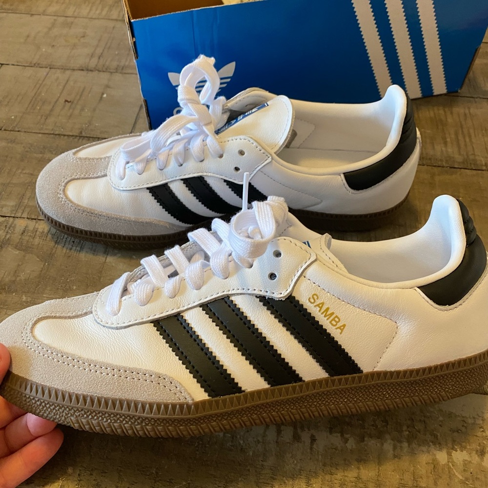 Adidas Samba White and Black Womens Shoes